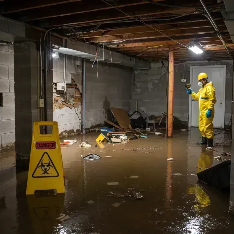 Flooded Basement Electrical Hazard in Lusk, WY Property